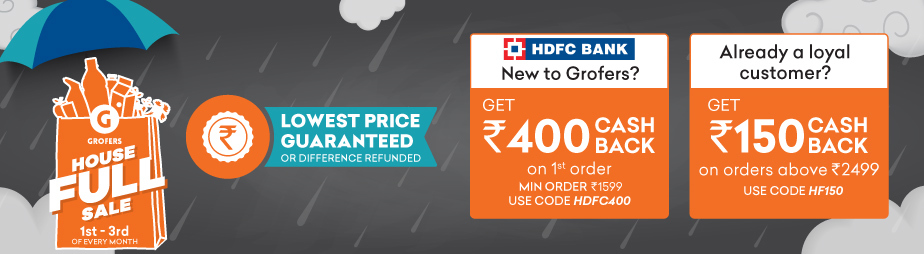 Grofers hdfc new user offer on sale