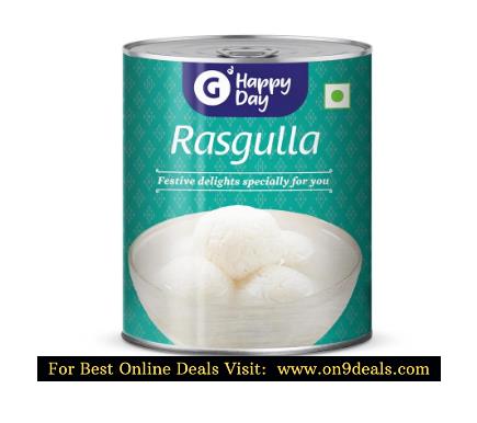 Grofers Happy Day Rasgulla - Buy 1 Get 1 Free @ Rs.220