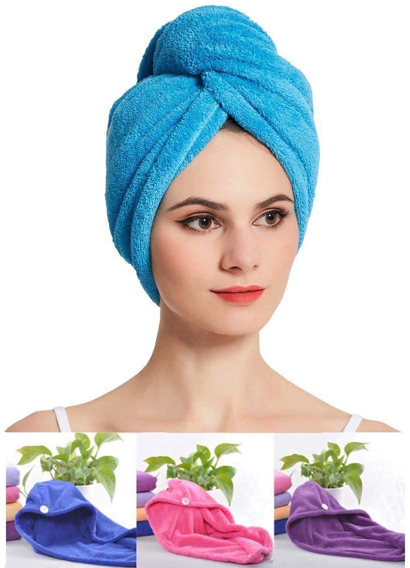 Hair Drying Absorbent Microfiber Towel Dry Shower Caps Bathrobe Hat