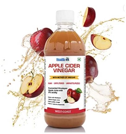 HealthVit Apple Cider Vinegar with Mother of Vinegar Unfiltered - 500 ml