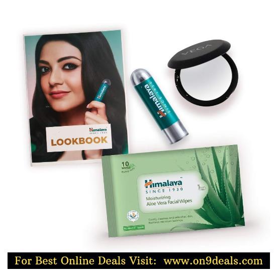 Himalaya Expressive Kajal 2.7 gm & Wipes Combo Pack + Vega compac