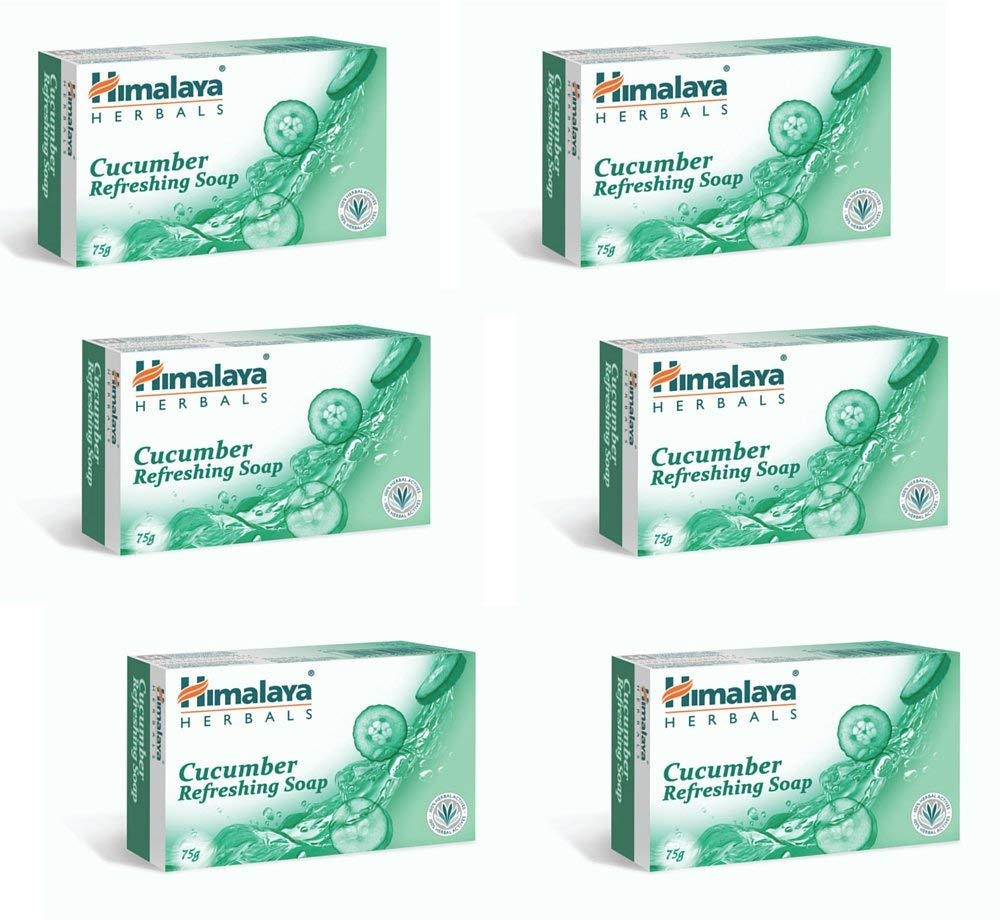 Himalaya Herbals Cucumber and Coconut Soap, 125g (Pack of 6)