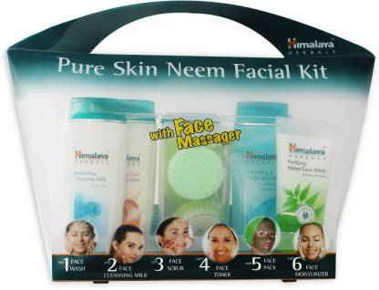 Himalaya Pure Skin Neem Facial Kit with Face Massager