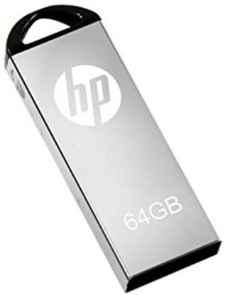 HP W220V 64 GB Pen Drive  (Silver)