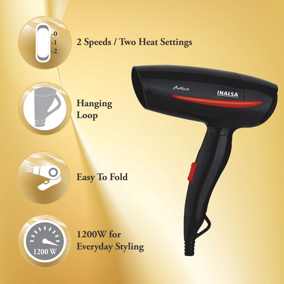 Inalsa Artico Hair Dryer With Two Speeds