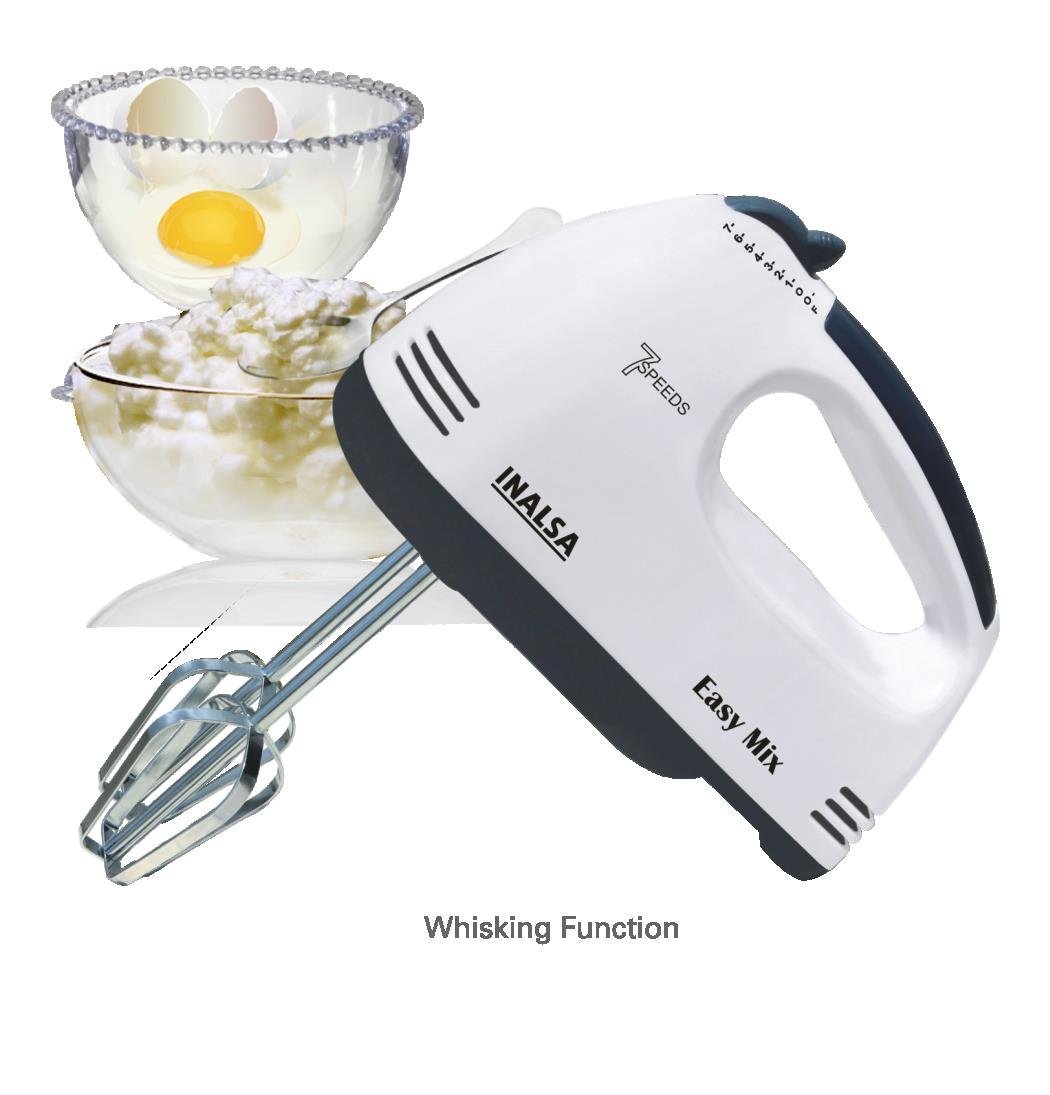 Inalsa Easy Mix 200-Watt Hand Mixer with 7 Speed