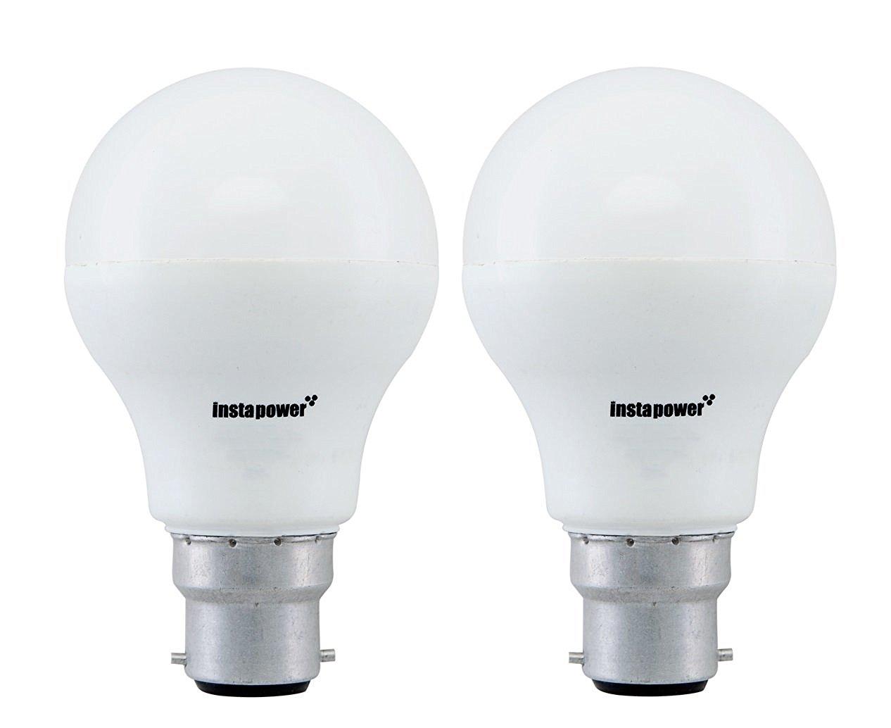 Instapower Base B22 9-Watt LED Bulb (Cool Day Light and Pack of 2) 