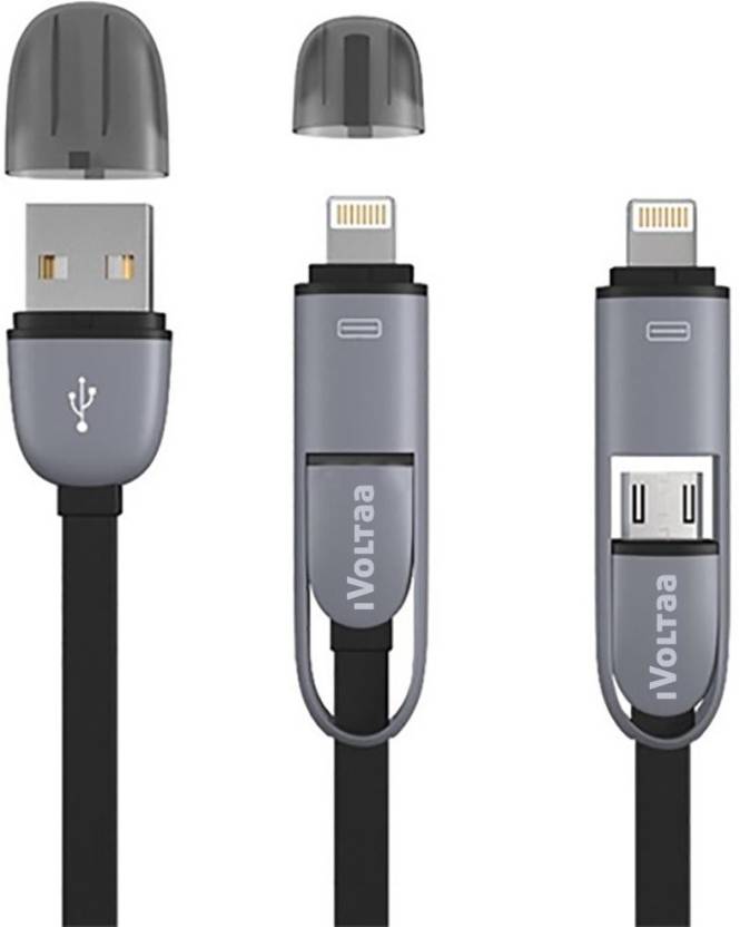 iVoltaa Micro & Lightning 2in1 Sync & Charge USB Cable