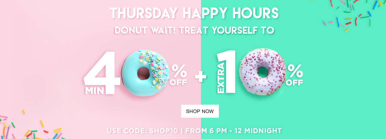 Jabong - Happy Hours Sale Minimum 40% Off + 10% Extra Discount