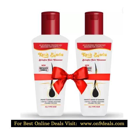 kesh Bindu Bringha Anti Hairfall Cleanser Shampoo pack of 2 Men & Women  (200ml)