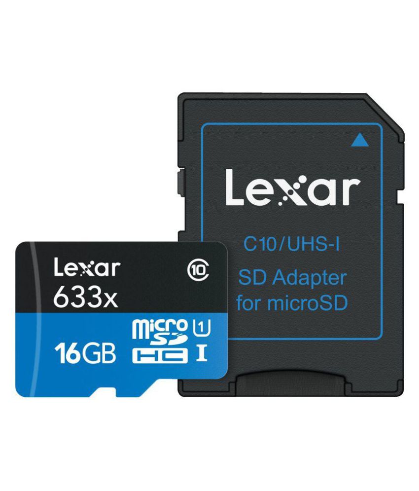 Lexar micro SD 16GB 633x 5A992 ADA BL IN (up to 95 Mbps)