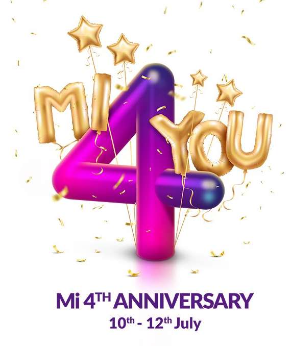 Mi 4th Anniversary Sale Rs.4 Flash Sale, Blink & Miss Deals, 12PM Blockbusters & Mi Anniversary Specials