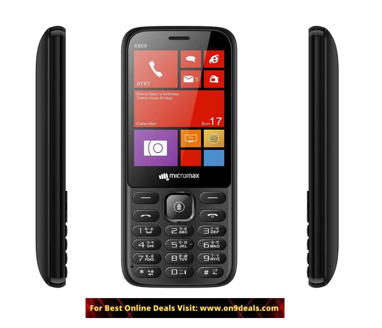 Micromax X809 (Dual Sim, Anti Theft, 1000mAh)