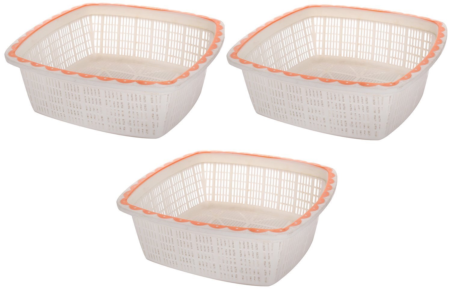 Nayasa Plastic Jingle No 2 Basket Set Set of 3