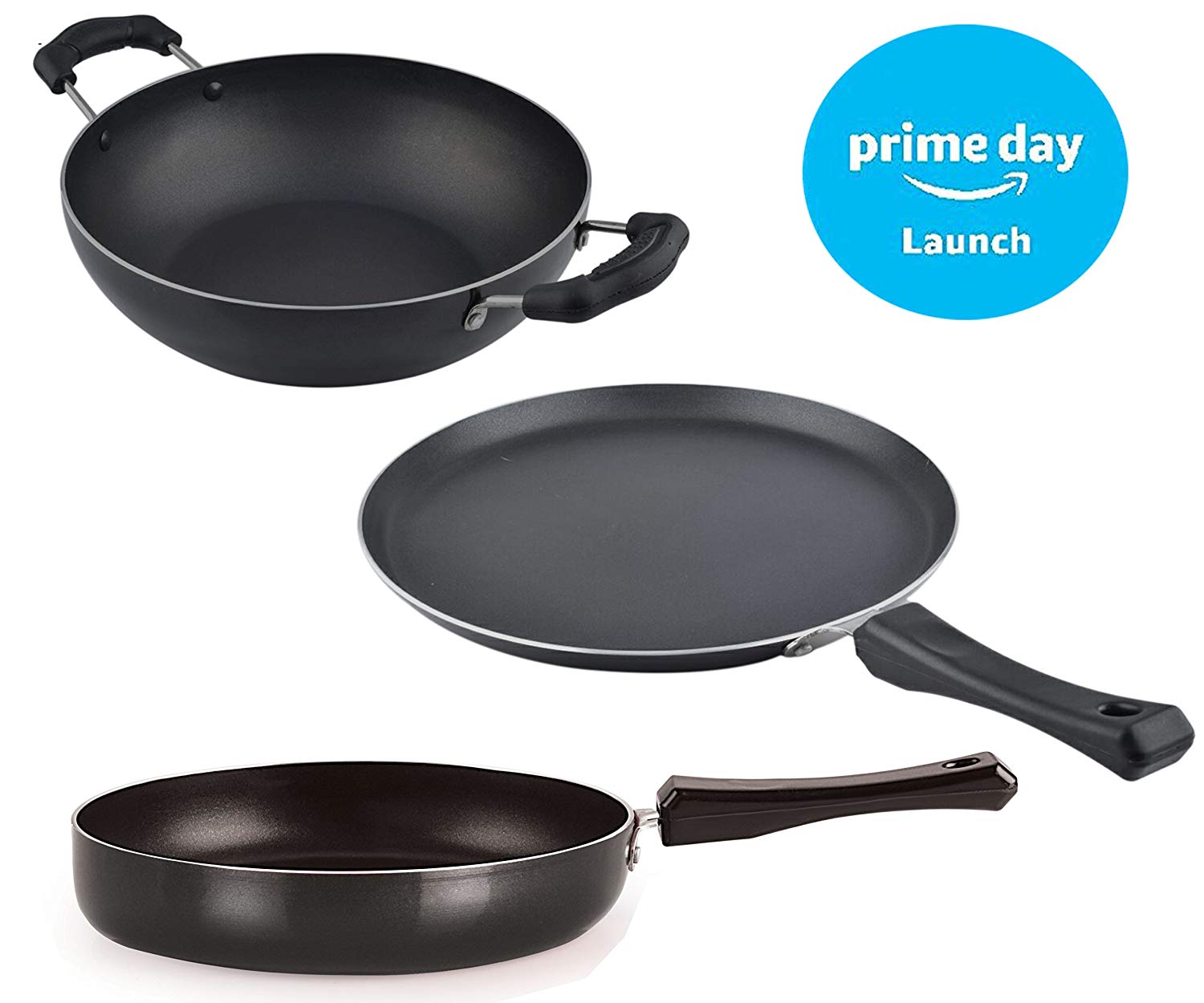 Nirlon Aluminium Cookware Set, 3-Pieces