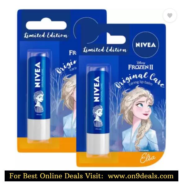Nivea Lip Balm, Disney Limited Edition Original Care, 4.8g (Pack of 2) Original  (Pack of: 2, 9.6 g)