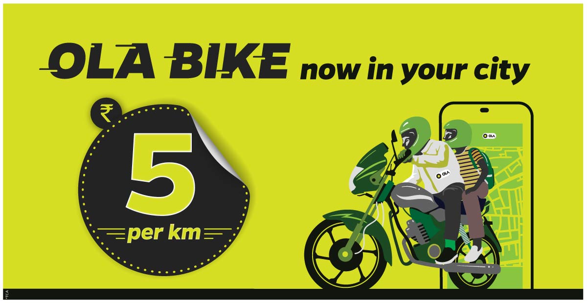 Ola First Bike Ride Free worth Rs. 50
