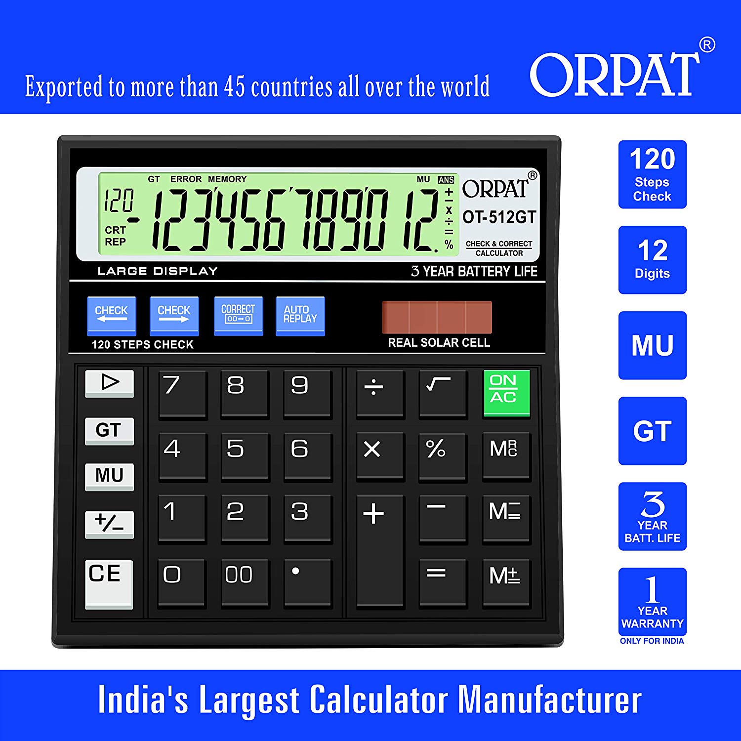 Orpat OT-512GT Basic Calculator