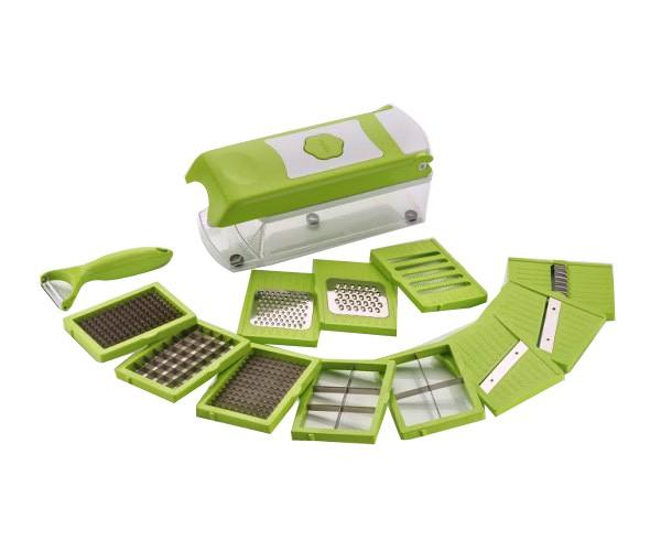 Patidar Unbreakable 12-In-1 Unique Multipurpose Chopper & Slicer, Green