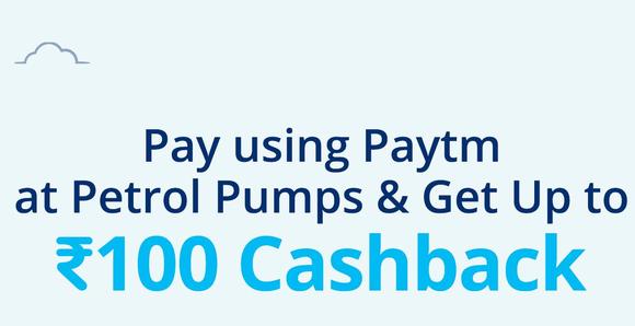 Paytm Petrol Pump Offer - Upto Rs.100 Cashback 3 times a week