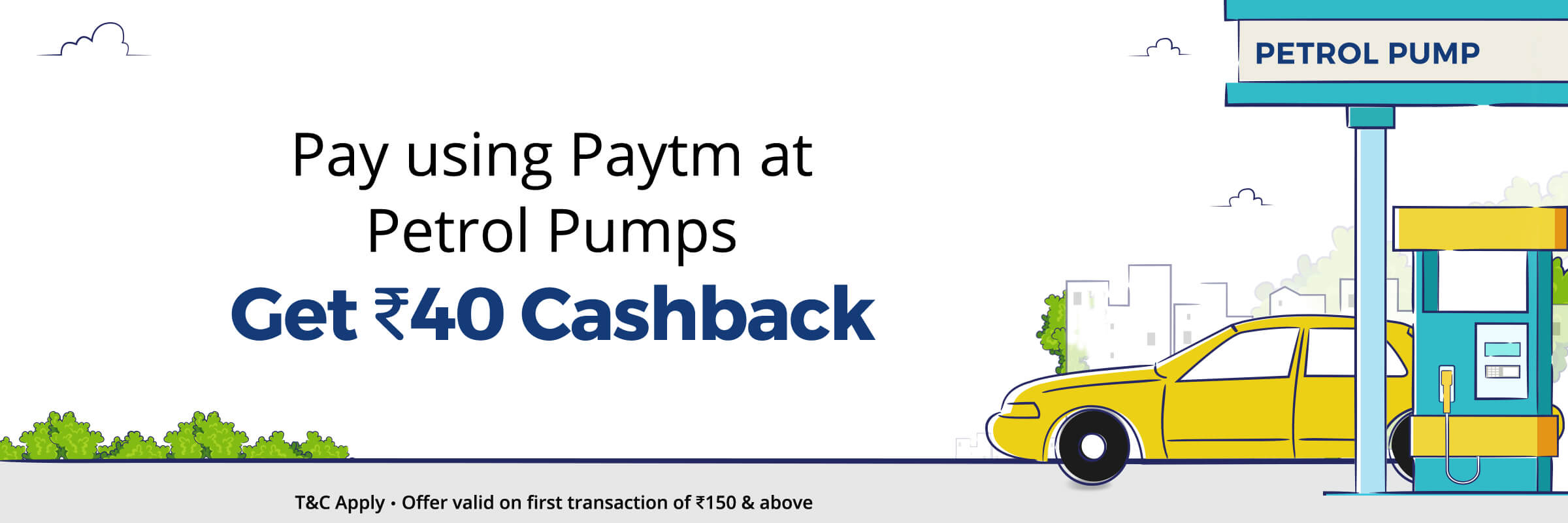 Paytm - Rs.40 Cashback at Petrol Pumps in Mumbai