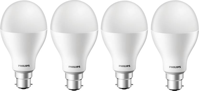 Philips 17 W Standard LED Bulb  (White, Pack of 4)