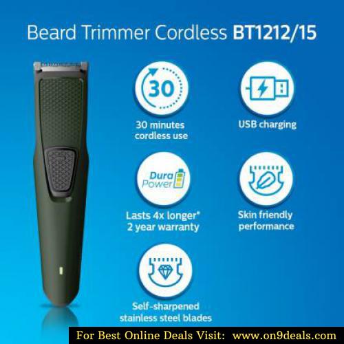 Philips BT1212/15 Trimmer for Men With 2 Years India Warranty