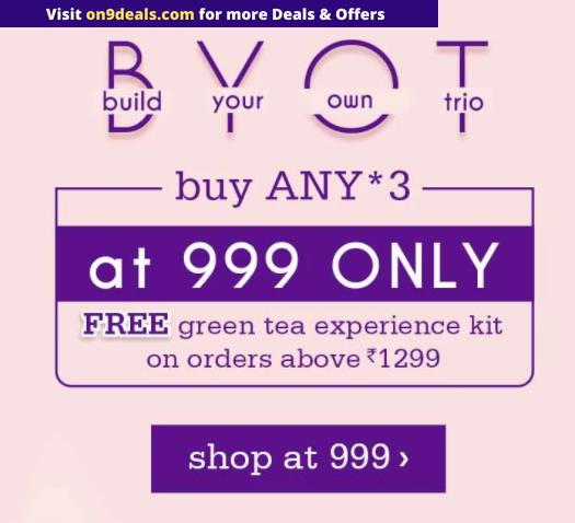 Plum Buy any 3 Beauty Products at Rs.999 Only + Extra 20% Discount