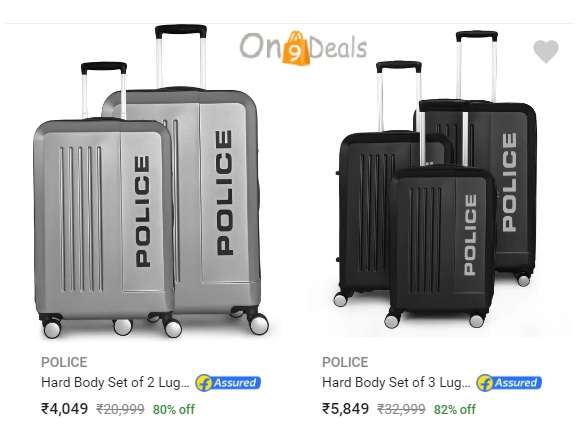 Police Suitcases Minimum 80% Discount From Rs.4049