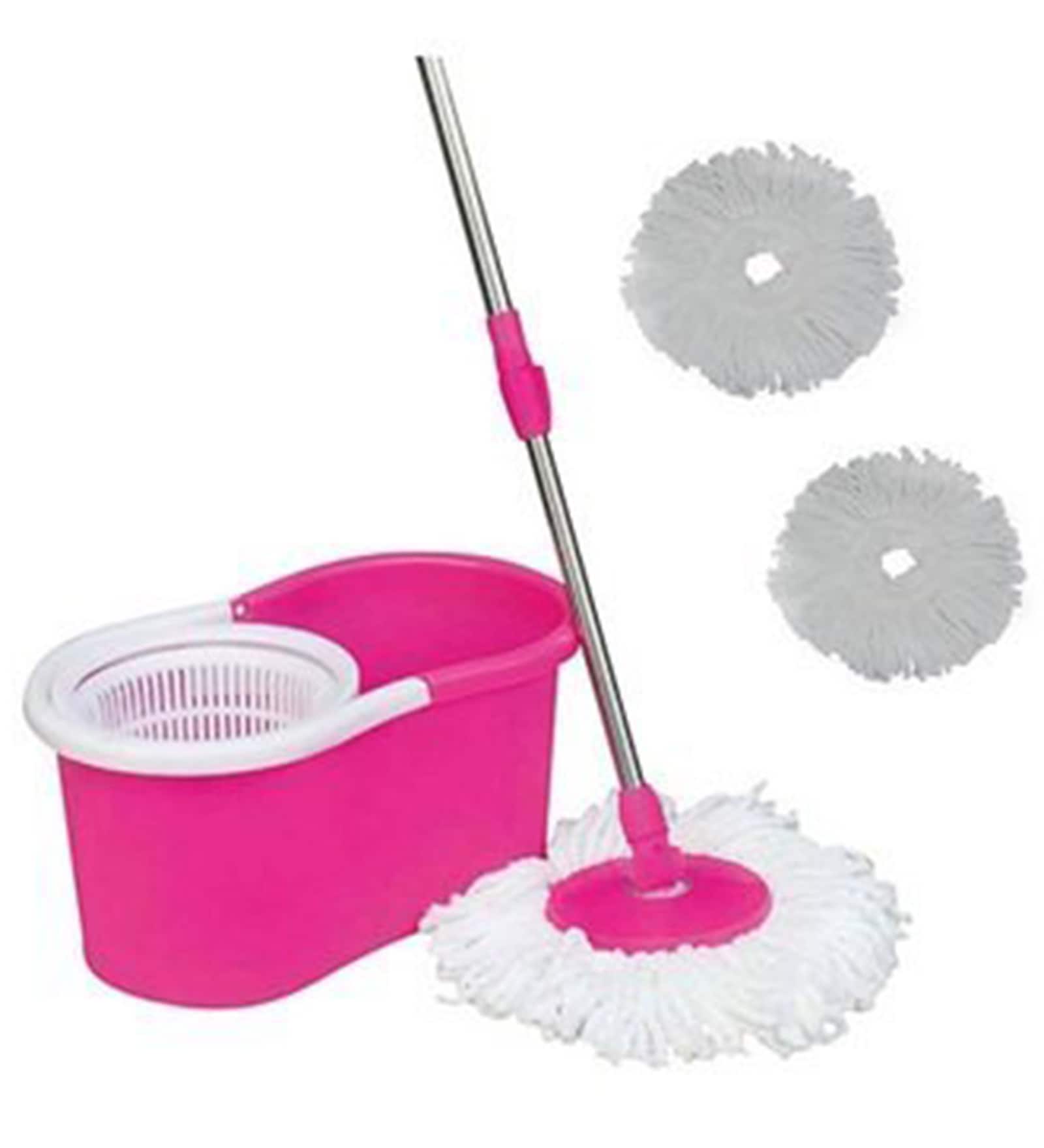 Reflection Easy Magic Plastic Pink Floor Mop with Plastic Dryer