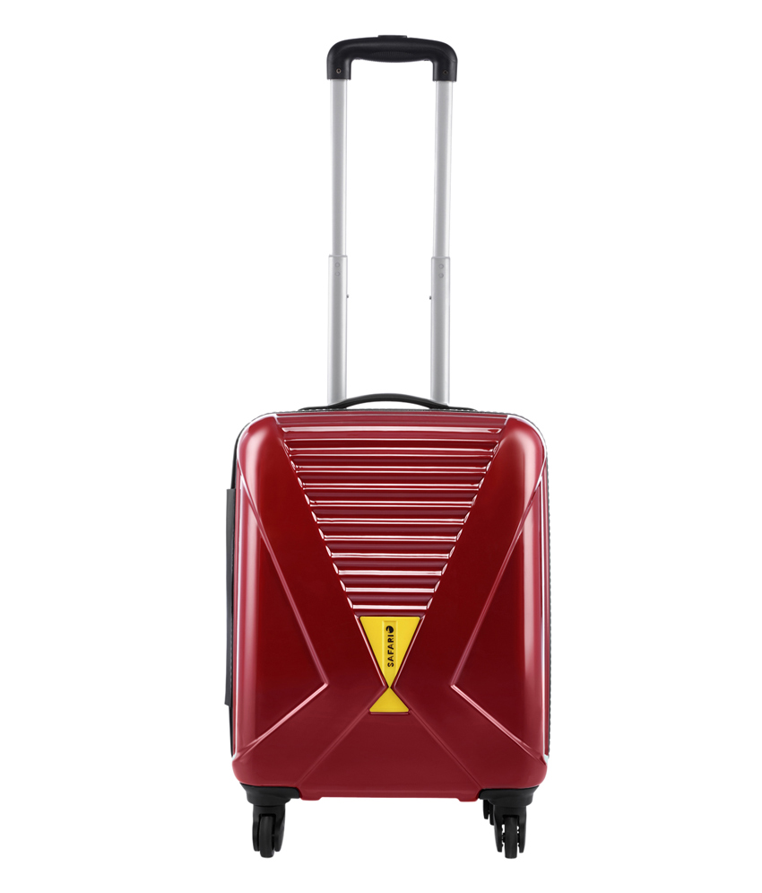 Safari X-Cross Red 4 Wheel Hard Luggage Trolley