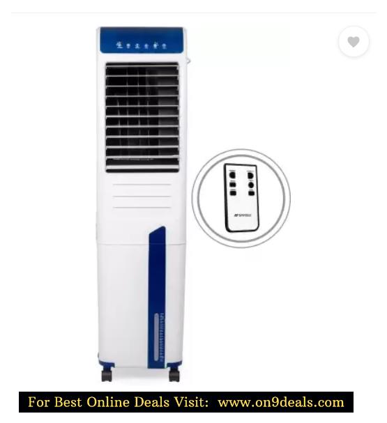 Sansui Aero E47 Tower Air Cooler  (White, Blue, 47 Litres)