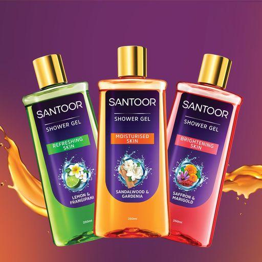 Santoor Sandalwood & Gardenia Shower Gel For Women at INR 95
