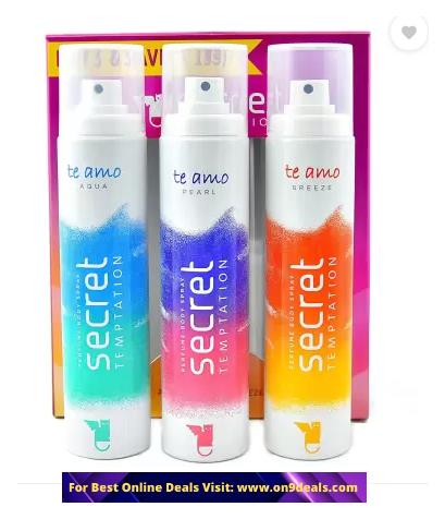 Secret Temptation Te Amo combo (120 ml x 3) Body Mist - For Women  (360 ml, Pack of 3)