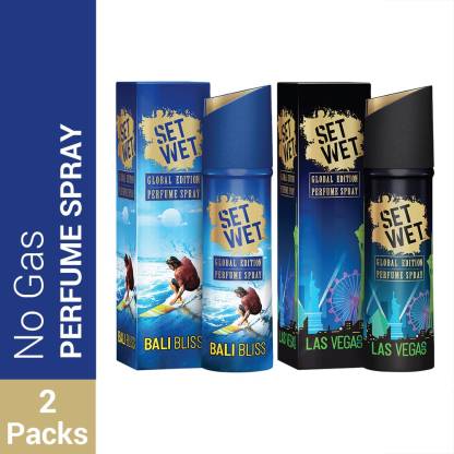 Set Wet Global Edition Bali Bliss with Las Vegas Live Perfume Spray, 120ml (Pack of 2)