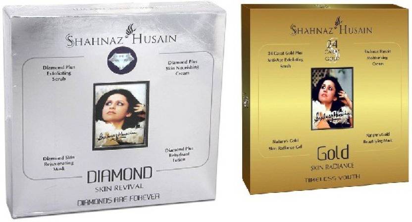 Shahnaz Husain Timeless Diamond & GoldFacial Kit Combo