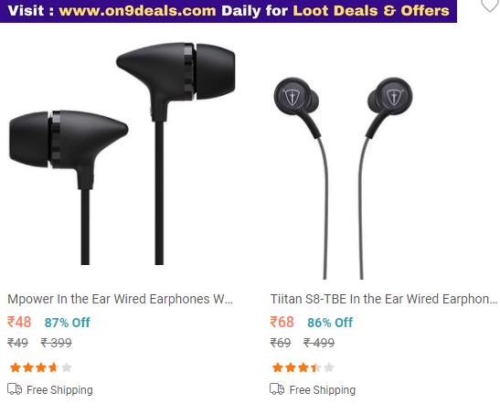 Shopclues - Headphones & Earphones From 49 + Free Shipping