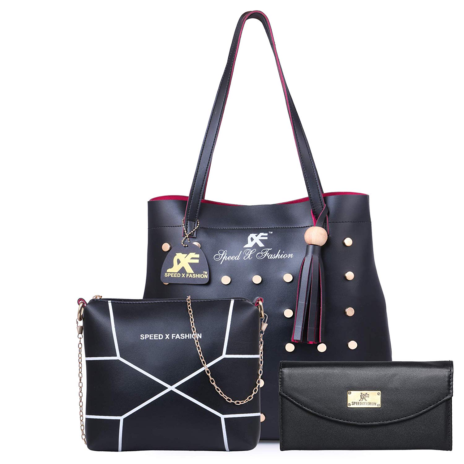 Speed X Fashion Pu Handbag (combo)