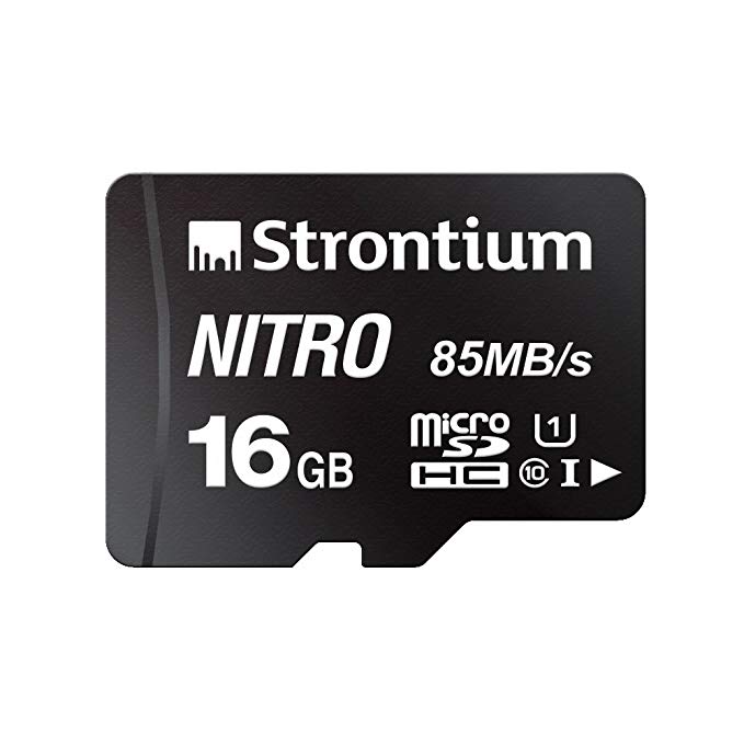 Strontium Nitro 16GB Micro SDHC Memory Card 85MB/s UHS-I U1 Class 10 High Speed for Smartphones