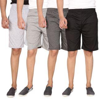 Swaggy Combo of 4 Plain Shorts For Men