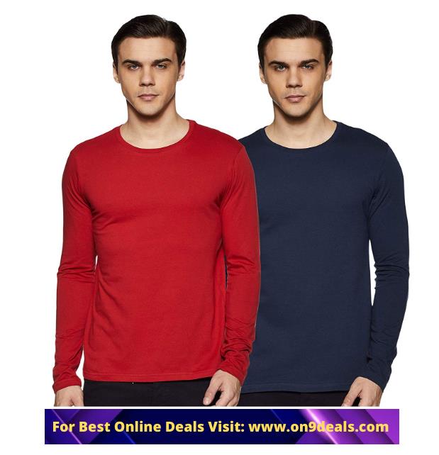 Symbol Men's Plain Regular Fit T-Shirt Pack of 2