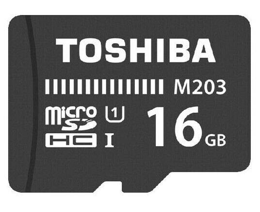 Toshiba M203 16GB Class 10 Micro SD Memory Card