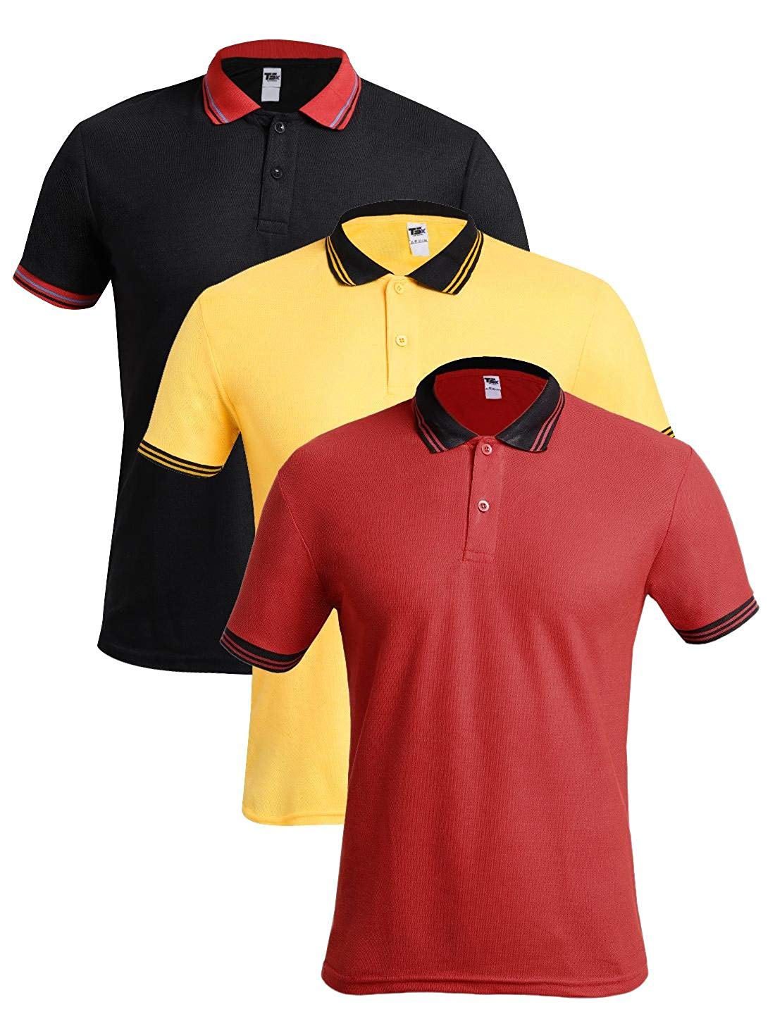 TSX Men's Solid Regular Fit Polo (Pack of 3)