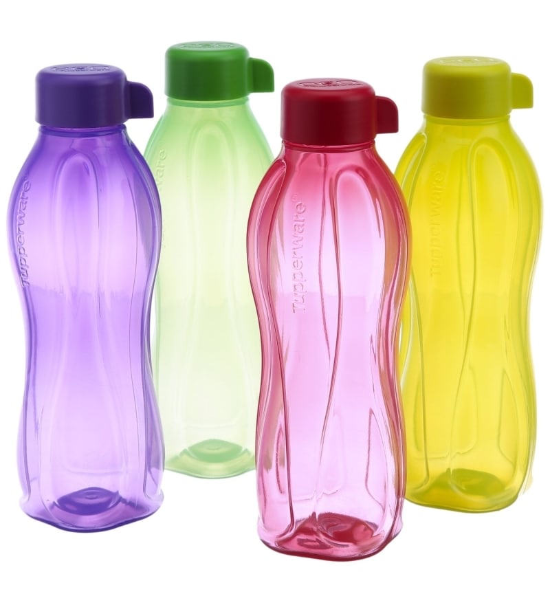Tupperware Plastic Mulitcolored Round 500 ml Water Bottle