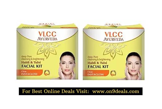 VLCC Deep Pore Cleansing & Brightening Haldi & Tulsi Facial Kit  (2 x 50 g)