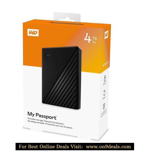 WD 4TB My Passport Portable External Hard Drive @ Rs.6839 / Rs.6155