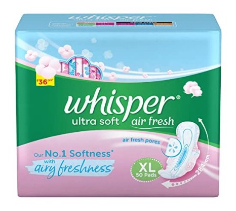 Whisper Ultra Soft XL Sanitary Pad (Pack of 50)