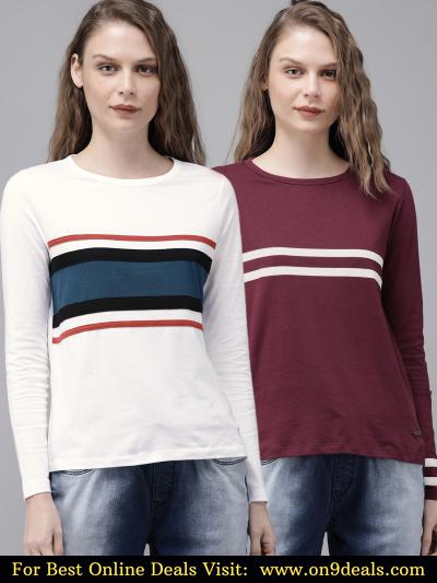 Womens Pack of 2 Brand T-shirts Start From Rs.269