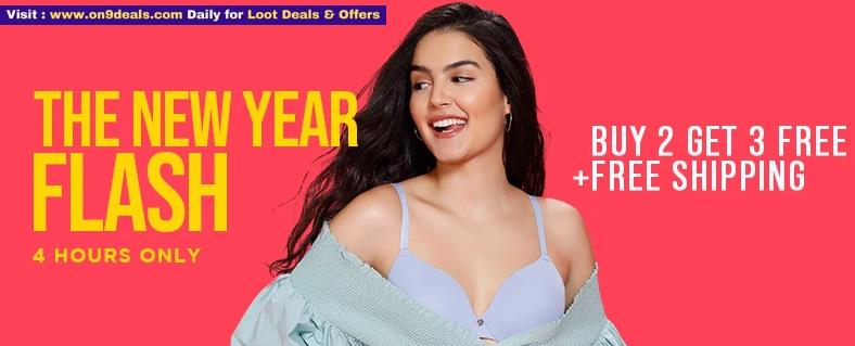 Zivame Steal : Buy 2 Products & Get 3 Products Free + 15% Extra Discount
