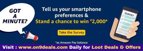 Amazon Take Mobile Survey & Win Rs.2000 Voucher